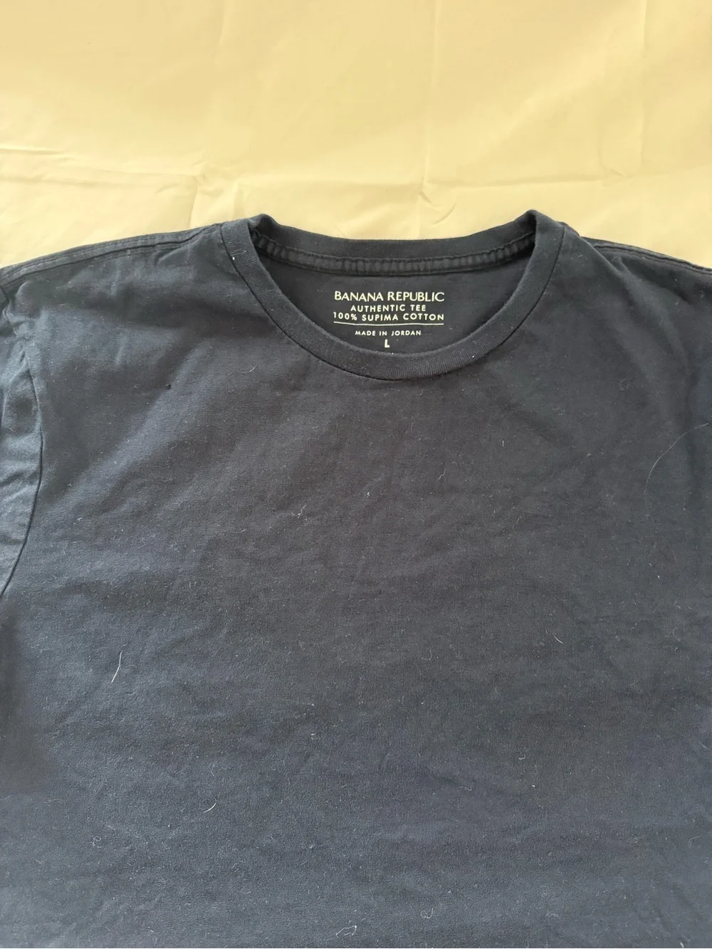 Banana Republic Navy Blue 100% Supima Cotton Crewneck T-Shirt Size Large